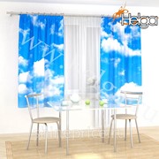 Облака арт.ТФК5025 v3 (145х180-2шт) фотошторы (штора Габардин ТФК) фото