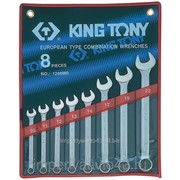 Набор комбинированных ключей, 10-22 мм, 8 предметов KING TONY 1208MR фото