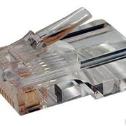 Коннектор RJ-45 (8p8c) для одножильного и многожильного кабеля (100шт) фото