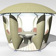 Садовая беседка из ротанга в технике ручного плетения от производителя “ИстАрт“. Трава. Everest Серия №2. фото