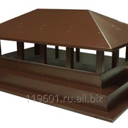 Дымник на трубу дымохода коричневый 895х510 фото