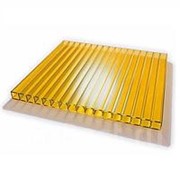 Сотовый поликарбонат 6 мм желтый Novattro 2,1x12 м (25,2 кв,м), лист фото