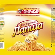 Лапша б\п со вкусом сыр-бекона 50гр.ТМ Скоровар фото