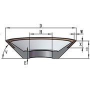 Алмазная Чашка 12V9*45 150Х3Х10Х25Х32 АС4 80/63 58,0 карат фото