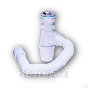 Сифон для мойки ОРИО (А-4001) 1 1/2“ 40, нерж., с гибкой трубой 40х50 фото