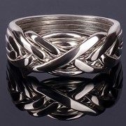 Серебряное мужское кольцо головоломка от Wickerring фото