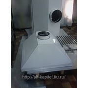 Зонт вытяжной островной из нержавеющей стали 500х1000 c пластинчатым жироуловителем фото