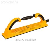 Ручной гибкий шлифовальный блок 70х400 53 отв., жёлтый, на липучке фото