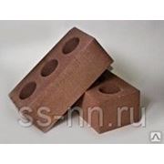 Кирпич силикатный лицевой полуторный пустотелый (коричневый) фото