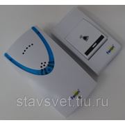 Звонок Feron (23678) E-222(DB605) кнопка IP44, 32 мелодии, 2*1,5V/AA, белый, синий фото