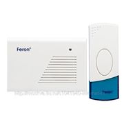 Звонок дверной беспроводной, 2*1.5V/AA (2 мелодии) белый, H-118B Feron фото