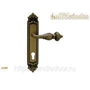 Дверная ручка на пластине Melodia 230 Cyl МАТОВАЯ БРОНЗА, Итальянская дверная фурнитура фото