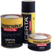 Эмаль термостойкая ЧЕРНАЯ (650*С) «ЦЕРТА» 0,4кг. фото