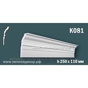 Гипсовый карниз без орнамента – К081 фото
