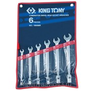 Набор комбинированных ключей, 10-19 мм, 6 предметов KING TONY 1B06MR фото