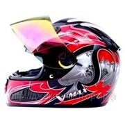 Шлем (интеграл) HD188 Ace красный/черн. глянцевый XL фото