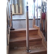 Комбинированные стойки (ясень + нержавейка квадрат 40х40) фото