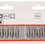 Набор Bosch из 10 бит 25 мм PZ2 Extra Hart (2.607.001.559) фото