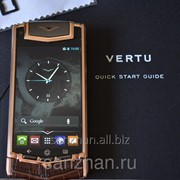 Телефон Vertu Ti Android 4.2 MTK6589 4 ядра RAM 1 gb ROM 8 gb 3,7“ з/у на 6000 Am. Gold Alligator 86937 фото