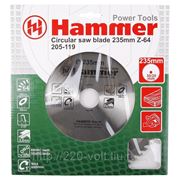 Круг пильный твердосплавный Hammer Csb wd 235мм*64*30/20мм фото