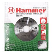 Круг пильный твердосплавный Hammer Csb pl 190мм*64*30/20мм фото