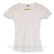 Фото на футболке Женская сэндвич V-горло р. 50 (XL) фото