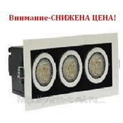 Светодиодный карданный светильник DLS-003/3 232х98х120 517Лм 11.8W Алюминиевый сплав Черный и серебро фото