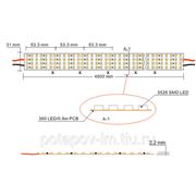 Светодиодная лента SMD 3528 450 LED, теплый белый фото