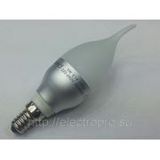 Лампа светодиодная свеча на ветру 5W E14 диммируемая 4200К фото