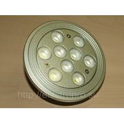 Лампа 9LED DC12V G53 9*1W AR111 (холодный белый) фото