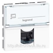 Розетка РС/RJ45 2 модуля UTP Mozaic/Legrand 076554 фото