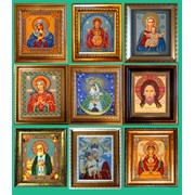 Декоративные рамы для икон вышитых бисером фото