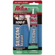 Силикон AKFIX в тюбике на блистере белый 50 ML 100E (в ящике 24 шт. ) фото
