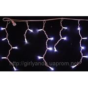 СВЕТОДИОДНАЯ ГИРЛЯНДА “БАХРОМА 3*0.5м“,120 led каучуковый белый кабель, цвет белый фото