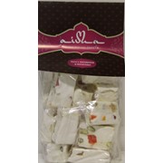 Нуга с миндалем и фруктами белая “АИША“ в пакете 0,33 кг фото