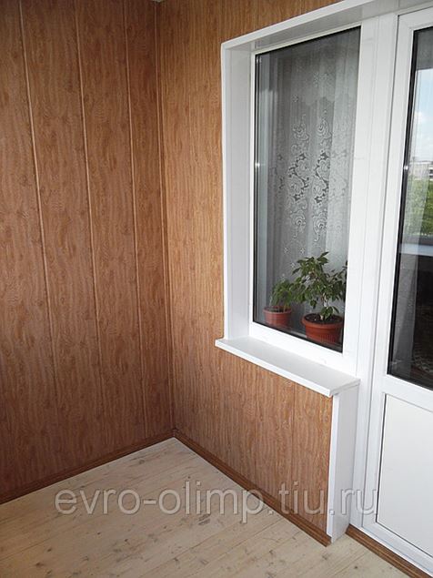 Панели мдф(дуб сучковатый тёмный)лоджия+балкон 121-с в Челяб.