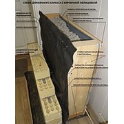 Возведение стены (каркас+эковата+кирпич) фото