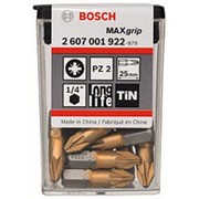 Набор Bosch из 10 бит 25 мм PZ2 TIN (2.607.001.922) фото