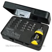 Отвертка укороченная Stanley 0-69-192 укороченная FatMax Xtreme Multibit Stubby с храповым механизмом в комплекте с 15-тью вставками фото