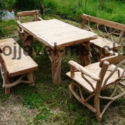 Мебель и предметы интерьера из можжевельника для дачи и бани фото
