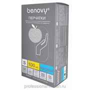 Перчатки нитриловые смотровые неопудренные,текстурир,Benovy, размеры XS,S,M,L длина манжеты 300 мм ВЕС 7,7 г S фото