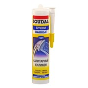 Герметик Soudal санитарный силиконовый белый, 300мл, арт. 1522 фото