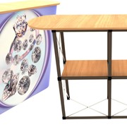 Стойка-ресепшн R2 SP на базе конструкции POP-UP SP (Square Profile) 2x2 фото