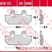ТОРМОЗНЫЕ КОЛОДКИ TRW MCB751 фото