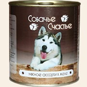 Собачье счастье. Мясное ассорти в желе. фото