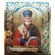 Изысканная Писаная Икона Святитель Николай Код товара: ОГр-23 фото