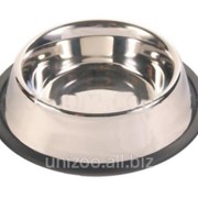 Миска из нержавеющей стали с резинкой Trixie 0,5л/14 см фото
