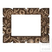 Деревянная фоторамка Уникальные ракушки, рваный край Артикул: РФСМ-02621Т фото