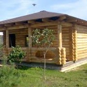 Деревянные срубы бань и домов фото
