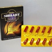 Шиладжит Голд (Мумиё с золотом и шафраном) / Shilajeet Gold (Dabur) 10 капс. фото